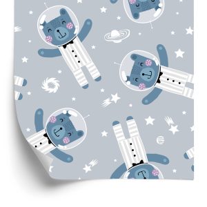 Papier Peint Ours En Peluche Étoiles Cosmos – Image 2