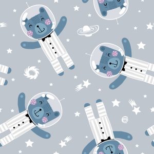 Papier Peint Ours En Peluche Étoiles Cosmos – Image 1