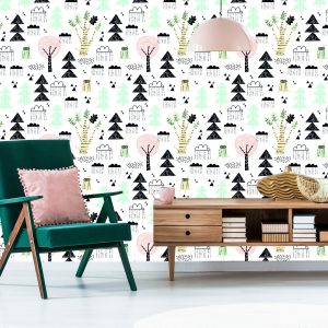 Papier Peint Arbres Nature Nuages ​​Chambre D'enfant – Image 6