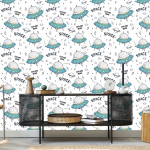 Papier Peint Planet Star Rockets Pour Chambre D'enfant – Image 5