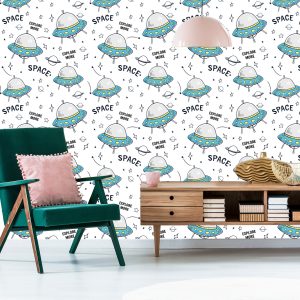 Papier Peint Planet Star Rockets Pour Chambre D'enfant – Image 6