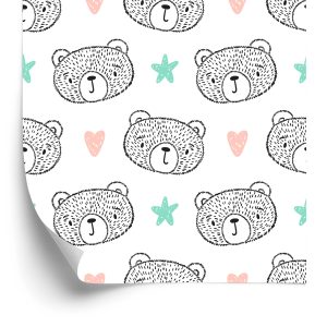 Papier Peint Nounours Coeur De Noël – Image 2