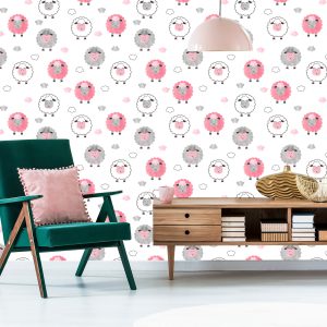 Papier Peint Moutons, Sur, Les, Nuage, Fond – Image 6