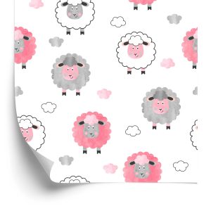 Papier Peint Moutons, Sur, Les, Nuage, Fond – Image 2