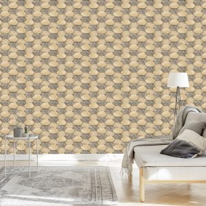 Papier Peint Motifs 3D En Bois – Image 3