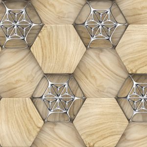 Papier Peint Motifs 3D En Bois – Image 1