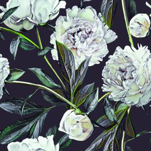 Papier Peint Pivoines Aquarelles – Image 1
