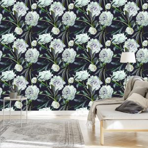 Papier Peint Pivoines Aquarelles – Image 3