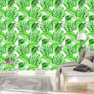 Papier Peint Feuilles Exotiques Colorées – Image 3