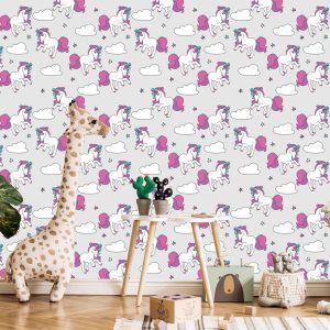 Papier Peint Pour Les Enfants - Licornes Volantes – Image 5
