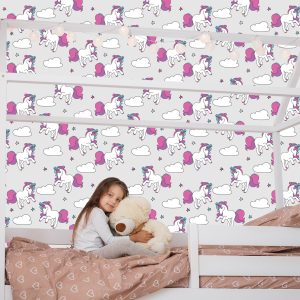 Papier Peint Pour Les Enfants - Licornes Volantes – Image 7