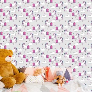 Papier Peint Pour Les Enfants - Licornes Volantes – Image 6
