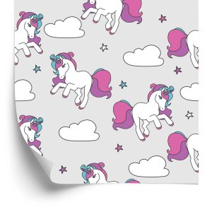 Papier Peint Pour Les Enfants - Licornes Volantes – Image 2