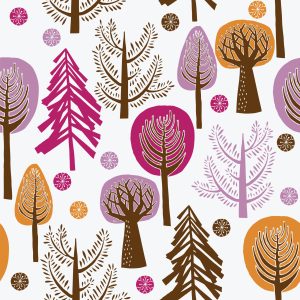 Papier Peint Arbre Forestier Coloré Pour Chambre D'enfant – Image 1