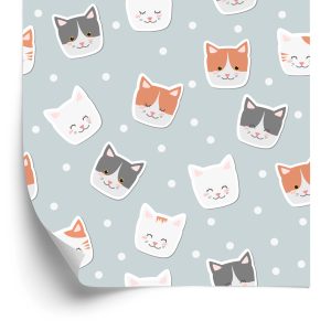 Papier Peint Pour Les Enfants - Chatons Et Cercles – Image 2