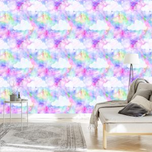 Papier Peint Nuages ​​Avec Arc-En-Ciel – Image 3