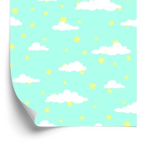 Papier Peint Pour Les Enfants - Étoiles Et Nuages – Image 2