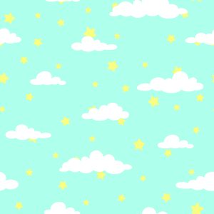 Papier Peint Pour Les Enfants - Étoiles Et Nuages – Image 1