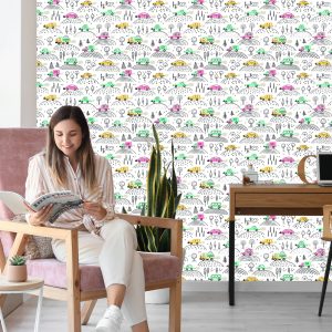 Papier Peint Chambre D'enfants Dans Les Voitures, Camions – Image 7