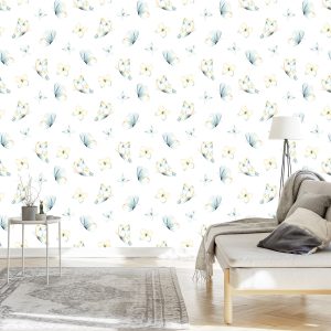 Papier Peint Papillons Nature Pour Chambre De Bébé – Image 3