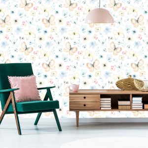 Papier Peint Pour Les Enfants, Papillons, Fleurs, Plantes – Image 6