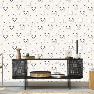 Papier Peint Ours En Peluche Sur Le Fond À Pois – Image 5