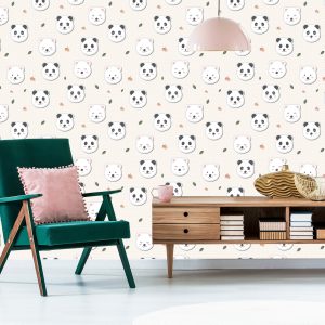 Papier Peint Ours En Peluche Sur Le Fond À Pois – Image 6
