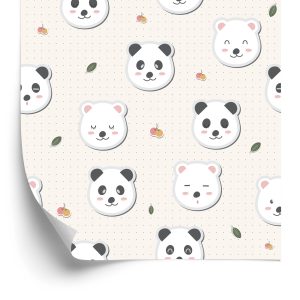 Papier Peint Ours En Peluche Sur Le Fond À Pois – Image 2