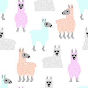 Papier Peint Chambre D'enfant Animaux Lama Colorés – Image 1
