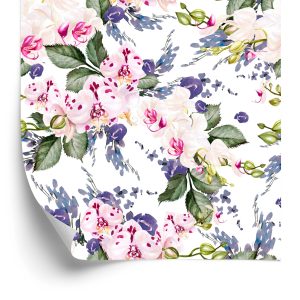 Papier Peint Pour Le Salon Fleurs Vertes Orchidées Orchidée – Image 2