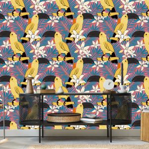 Papier Peint Toucans Et Fleurs – Image 5
