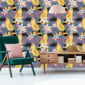 Papier Peint Toucans Et Fleurs – Image 6