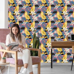 Papier Peint Toucans Et Fleurs – Image 7