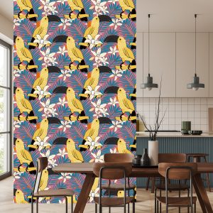 Papier Peint Toucans Et Fleurs – Image 4