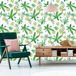 Papier Peint Feuilles Colorées Délicates – Image 6