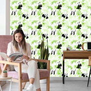 Papier Peint Pandas Et Plantes – Image 7