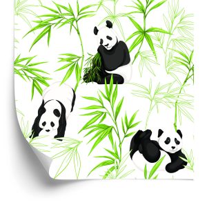 Papier Peint Pandas Et Plantes – Image 2