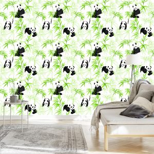 Papier Peint Pandas Et Plantes – Image 3