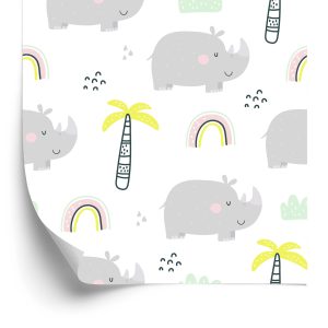 Papier Peint Animaux, Arbres, Arc En Ciel, Salle – Image 2