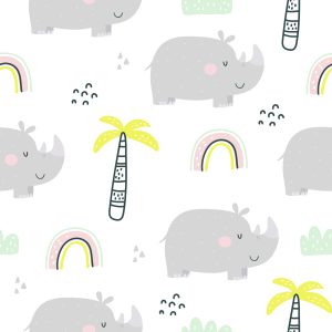 Papier Peint Animaux, Arbres, Arc En Ciel, Salle – Image 1