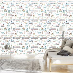 Papier Peint Avions Au-Dessus De La Ville – Image 3