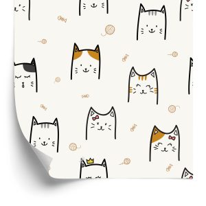 Papier Peint Pour Les Enfants - Happy Cats – Image 2