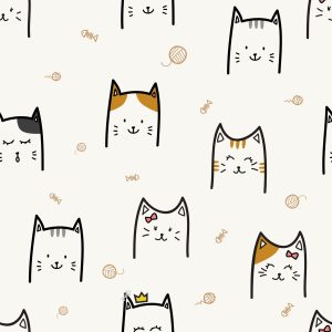 Papier Peint Pour Les Enfants - Happy Cats – Image 1
