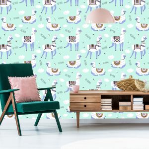 Papier Peint Animaux Avec Des Lamas Pour Une Chambre De Bébé – Image 6
