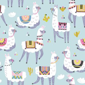 Papier Peint Le Lama Cactus Nature Pour Une Chambre D'enfant – Image 1