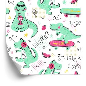 Papier Peint Pour Les Enfants Crocodiles Skateboards – Image 2