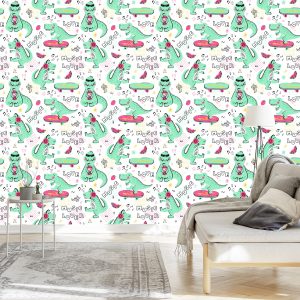 Papier Peint Pour Les Enfants Crocodiles Skateboards – Image 3