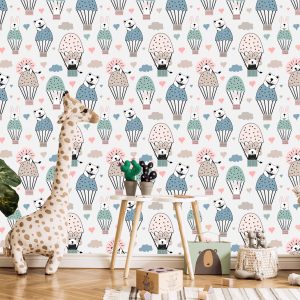 Papier Peint Ballons Animaux Colorés Chambre D'enfants – Image 5
