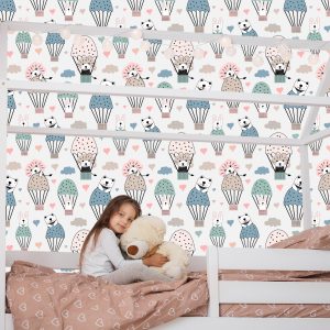 Papier Peint Ballons Animaux Colorés Chambre D'enfants – Image 7