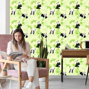 Papier Peint Pandas Et Plantes – Image 7